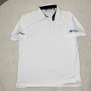 Travis Mathews White Golf Polo: Size Extra Large